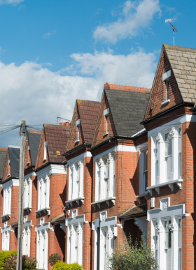 A row of house in the UK., for page: Domestic Energy & Retrofit Assessor Services